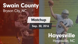 Matchup: Swain County High vs. Hayesville 2016