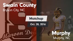Matchup: Swain County High vs. Murphy  2016
