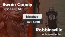 Matchup: Swain County High vs. Robbinsville  2016