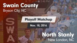 Matchup: Swain County High vs. North Stanly  2016