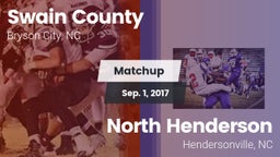 Matchup: Swain County High vs. North Henderson  2017