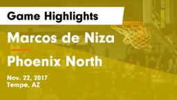 Marcos de Niza  vs Phoenix North  Game Highlights - Nov. 22, 2017