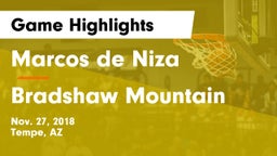 Marcos de Niza  vs Bradshaw Mountain  Game Highlights - Nov. 27, 2018