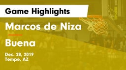 Marcos de Niza  vs Buena  Game Highlights - Dec. 28, 2019