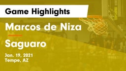 Marcos de Niza  vs Saguaro  Game Highlights - Jan. 19, 2021