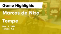 Marcos de Niza  vs Tempe Game Highlights - Dec. 2, 2021