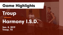 Troup  vs Harmony I.S.D. Game Highlights - Jan. 8, 2019