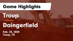 Troup  vs Daingerfield  Game Highlights - Feb. 25, 2020