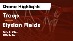 Troup  vs Elysian Fields  Game Highlights - Jan. 6, 2023