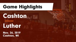 Cashton  vs Luther  Game Highlights - Nov. 26, 2019