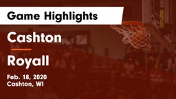 Cashton  vs Royall  Game Highlights - Feb. 18, 2020