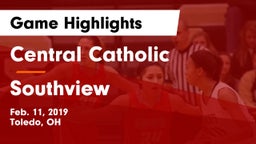 Central Catholic  vs Southview  Game Highlights - Feb. 11, 2019