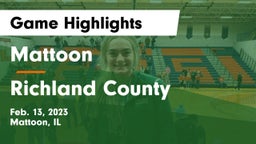 Mattoon  vs Richland County  Game Highlights - Feb. 13, 2023