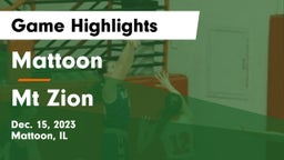 Mattoon  vs Mt Zion Game Highlights - Dec. 15, 2023