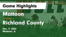 Mattoon  vs Richland County  Game Highlights - Dec. 9, 2023
