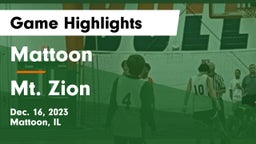 Mattoon  vs Mt. Zion  Game Highlights - Dec. 16, 2023