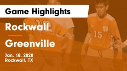 Rockwall  vs Greenville  Game Highlights - Jan. 18, 2020