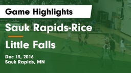 Sauk Rapids-Rice  vs Little Falls  Game Highlights - Dec 13, 2016