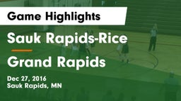 Sauk Rapids-Rice  vs Grand Rapids  Game Highlights - Dec 27, 2016