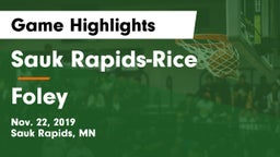 Sauk Rapids-Rice  vs Foley  Game Highlights - Nov. 22, 2019