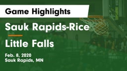 Sauk Rapids-Rice  vs Little Falls Game Highlights - Feb. 8, 2020