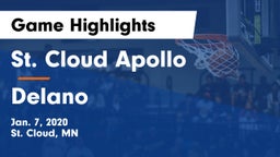 St. Cloud Apollo  vs Delano  Game Highlights - Jan. 7, 2020