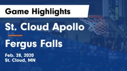 St. Cloud Apollo  vs Fergus Falls  Game Highlights - Feb. 28, 2020