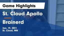 St. Cloud Apollo  vs Brainerd  Game Highlights - Jan. 19, 2021