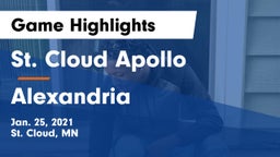 St. Cloud Apollo  vs Alexandria  Game Highlights - Jan. 25, 2021
