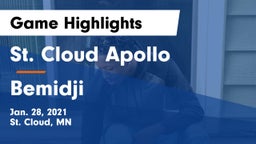 St. Cloud Apollo  vs Bemidji  Game Highlights - Jan. 28, 2021
