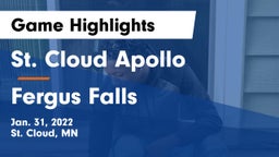 St. Cloud Apollo  vs Fergus Falls  Game Highlights - Jan. 31, 2022