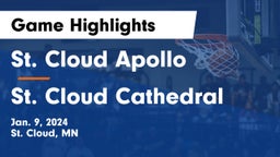 St. Cloud Apollo  vs St. Cloud Cathedral  Game Highlights - Jan. 9, 2024