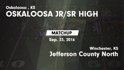 Matchup: Oskaloosa High Schoo vs. Jefferson County North  2016