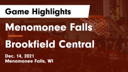 Menomonee Falls  vs Brookfield Central  Game Highlights - Dec. 14, 2021