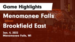 Menomonee Falls  vs Brookfield East  Game Highlights - Jan. 4, 2022