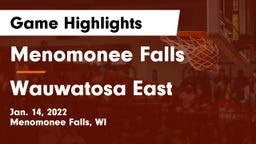 Menomonee Falls  vs Wauwatosa East  Game Highlights - Jan. 14, 2022
