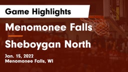 Menomonee Falls  vs Sheboygan North  Game Highlights - Jan. 15, 2022