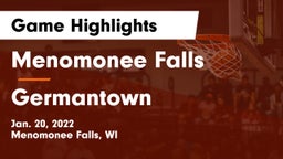 Menomonee Falls  vs Germantown  Game Highlights - Jan. 20, 2022