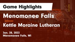 Menomonee Falls  vs Kettle Moraine Lutheran  Game Highlights - Jan. 28, 2022