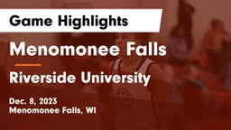 Menomonee Falls  vs Riverside University  Game Highlights - Dec. 8, 2023