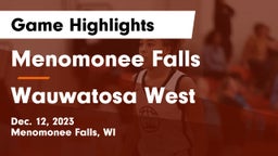 Menomonee Falls  vs Wauwatosa West  Game Highlights - Dec. 12, 2023