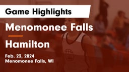 Menomonee Falls  vs Hamilton  Game Highlights - Feb. 23, 2024