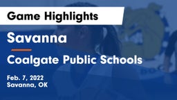 Savanna  vs Coalgate Public Schools Game Highlights - Feb. 7, 2022