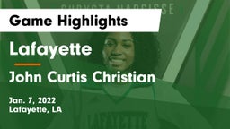 Lafayette  vs John Curtis Christian  Game Highlights - Jan. 7, 2022