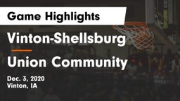 Vinton-Shellsburg  vs Union Community  Game Highlights - Dec. 3, 2020