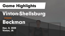Vinton-Shellsburg  vs Beckman  Game Highlights - Dec. 8, 2020
