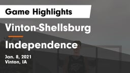Vinton-Shellsburg  vs Independence  Game Highlights - Jan. 8, 2021