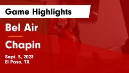 Bel Air  vs Chapin  Game Highlights - Sept. 5, 2023