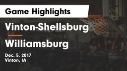 Vinton-Shellsburg  vs Williamsburg  Game Highlights - Dec. 5, 2017
