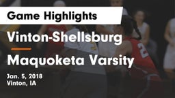 Vinton-Shellsburg  vs Maquoketa Varsity Game Highlights - Jan. 5, 2018